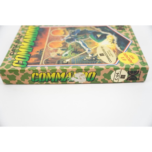 VGC Rare Commando Commodore 64 Floppy‎ Disk Data East 1985 In Box + Manual